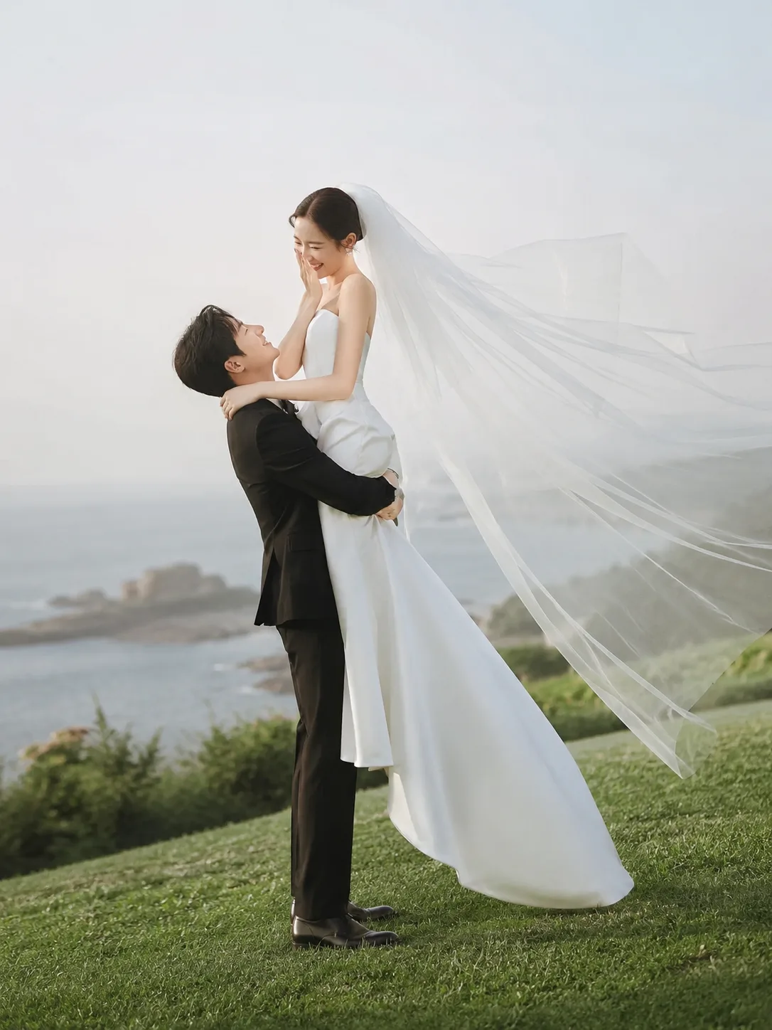 White Gown Romance AI photography sample