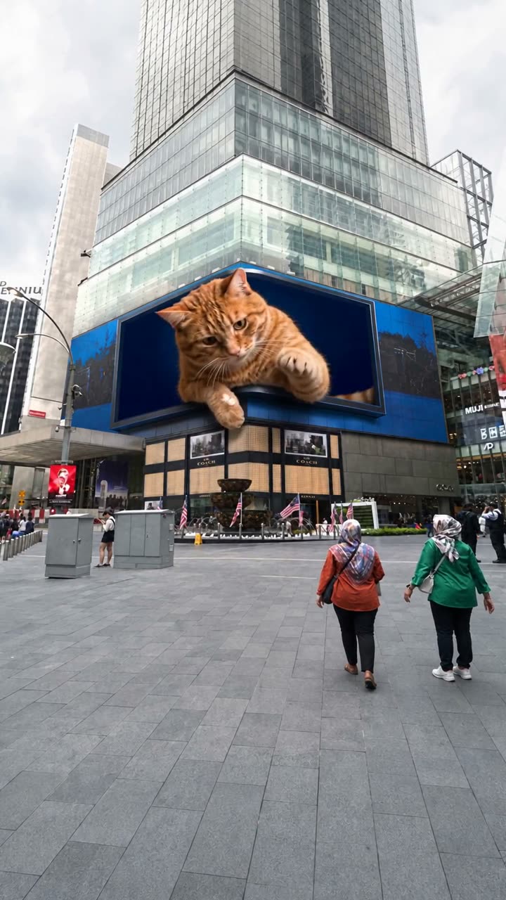 Giant Cat at Pavilion KL — sample motion ad